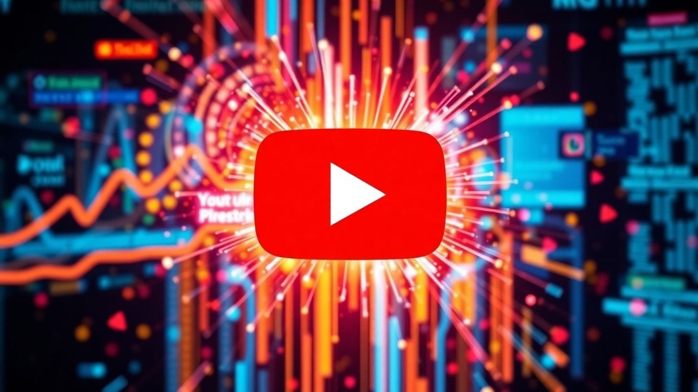 SEO para YouTube: Como Otimizar Títulos e Descrições em 2026 2 Otimização de vídeo do YouTube com botão de play.