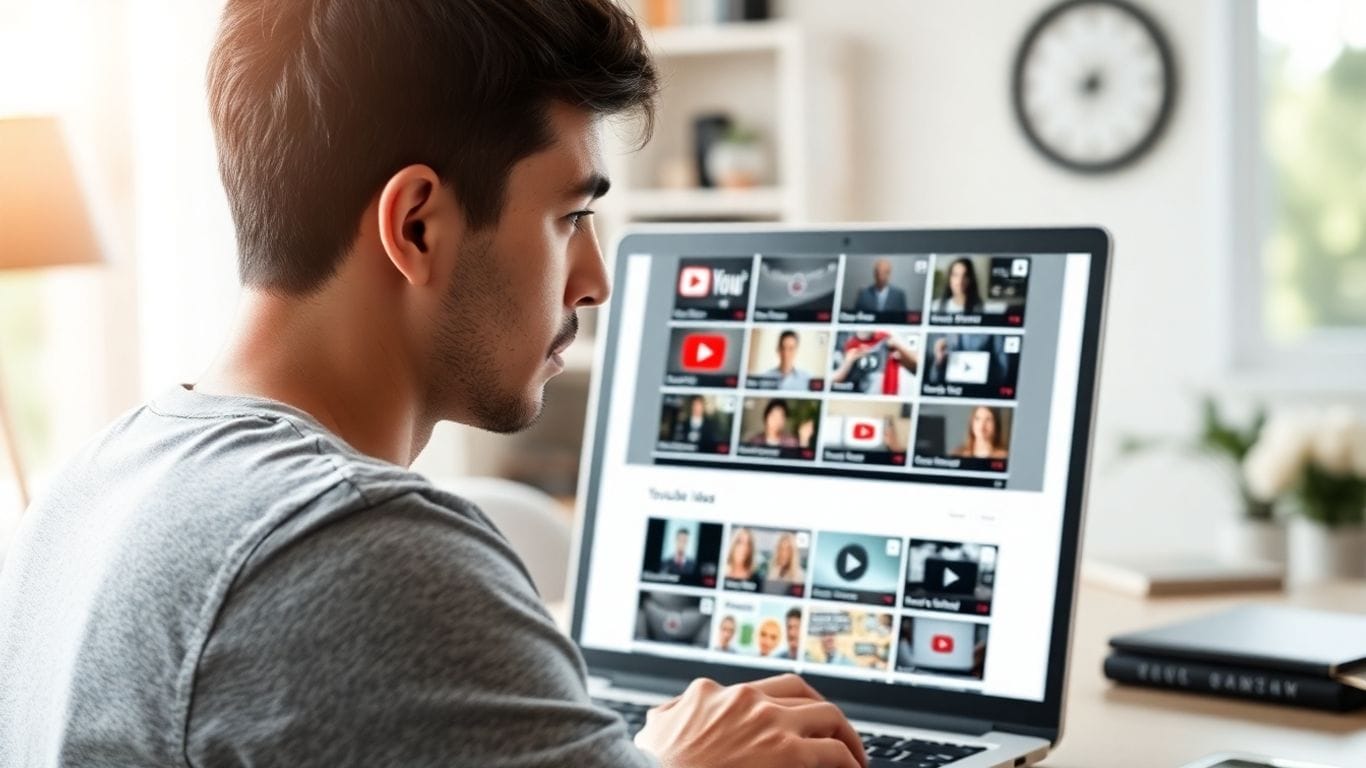 Como Escolher Nichos Lucrativos para YouTube sem Aparecer 3 Pessoa pensando em nichos lucrativos para YouTube.